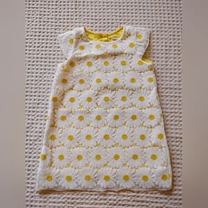 Gymboree Yellow and White Embroidered Dress